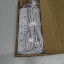 Surge Protector Power Strip - Nuetsa Flat Plug Extension Cord with 8 Outlets and 4 USB Ports, 6 Feet Power Cord (1625W/13A), 2700 Joules, ETL Listed, Grey