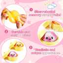 2PCS Mini Glitter Dumpling Squishy, 2026 Upgrade Dumling Mystery Box, Colorful Dumplings Stress Balls Fidget Sensory, Fidget Squeeze Toy for Holiday & Birthday Gifts (Orange+Pink)