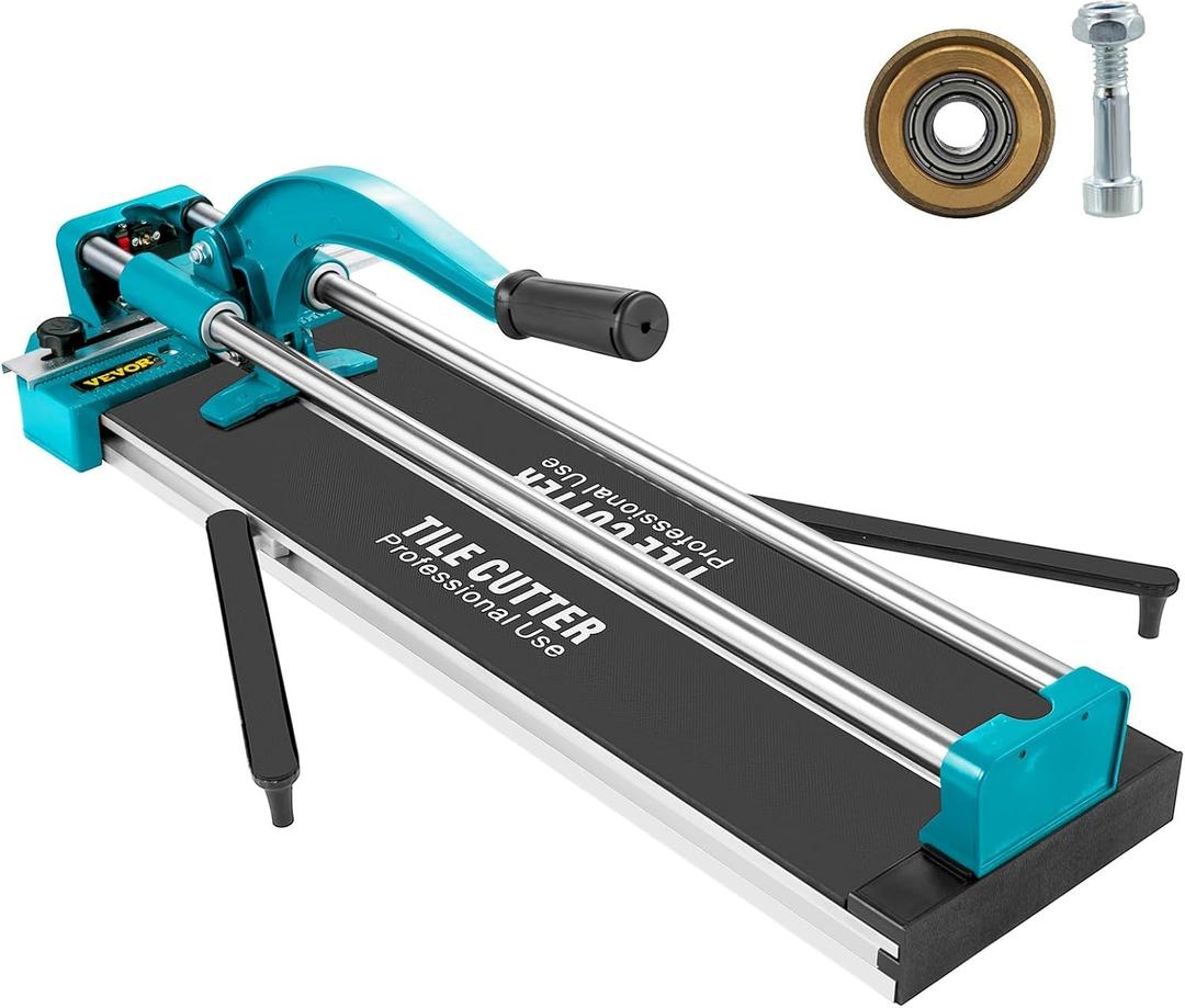 Vevor 24 Inch/600mm Tile Cutter Double Rails & Brackets Manual Tile Cutter 45356 in Cap w/Precise Laser Manual Tile Cutter Tools for Precision Cutting (24 Inch) 