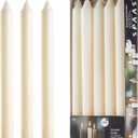 9.5 Inch Ivory Taper Candles - Set of 10 Cream Candlesticks - Dripless Ivory Candlesticks for Dinner Table, Home Decoration, Holidays - Cream Candle Sticks with 8 Hour Burn Time
