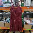 Morgan And Co Red Glittery Dress Size 3