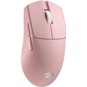 Redragon M916 PRO 3-Mode Wireless Gaming Mouse, 49G Ultra-Light 26K DPI Mouse w/Ergonomic Natural Grip Build, Full Programmable Buttons, Software Supports DIY Keybinds & DPI (1K Hz, Pink)