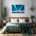 YIOZHAOFH Alaska Wall Art for Living Room Northern Lights Pictures Wall Decor Aurora Borealis Nature Scenery Canvas Print Posters for Home Office 16X24