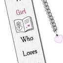 2 x Elephant Bookmarks Cute Bestie Women Teens Distance Accompany Just a Girl who Loves Elephants Daughter Sister Niece Friend Accessory Personalised Birthday Wife Valentines Day Elephant Christmas Gifts