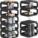 SONGMICS Shoe Rack, Shoe Organizer, 6 Shelves, Shoe Storage, Narrow Shoe Shelf, Open Shelf for Entryway, Living Room, Bathroom, Space-Saving, Ink Black ULPC037B01