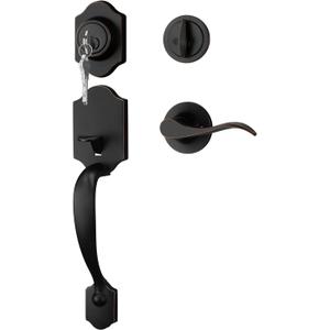 goldenwarm Front Door Lock Set, Oil-Rubbed Bronze Front Door Handle and Deadbolt Set, Exterior Door Lock Set, Front Door Handles and Locks