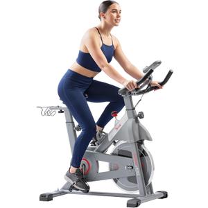 Sunny Health & Fitness Smart Cycling Exercise Bike, Free SunnyFit App Connection, Designed for Intensive Cardio Workout at Home, Adjustable Seat & Handlebar for Comfort Riding