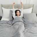 CHOSHOME Cooling Comforter Twin Size, Cooling Blanket for Hot Sleeper, Q-Max 0.45 Arc-Chill Cooling Fiber, Cool Soft Thin Breathable Summer Blanket for Bed, Couch, (60" x 90", Grey) (Gray)