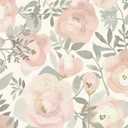 NuWallpaper Rose Peachy Keen Peel and Stick Wallpaper, Removable Wallpaper, 20.5 in x 18 ft