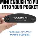 ROCKBROS 16 In 1 Multi-Function Bike Tool Kit - Portable Foldable Bike Multitool Cycling Tool Kit With Allen Wrench, Tire Levers