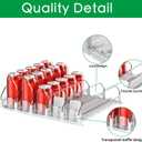 Drink Organizer for Fridge-White Automatic Pusher Glide,12oz 16oz 20oz-Soda Dispenser for Fridge-Holds up to 25 Cans