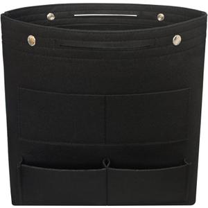 Vercord Extra Tall Felt Bag Organizer Vertical Height Design for Deep Tote and Backpack Bags Black