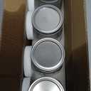 Yodecy 4 Pcs 32 oz Clear Wide Mouth Mason Jars with Airtight Lids and White Plastic Lids, Canning Jars for Overnight Oats, Food Storage and More