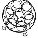 Wine Rack Tabletop Bottle Holder Detachable Metal Iron Wine Display Stand for Home Living Room Decor, Black Finish, 1pcs