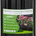 NONMON Corrugated Garden Edging Border 12"30Ft Landscape Edging Border Sturdy Lawn Edging Border for Lawn, Flower Bed, Garden Fence, Paver Edging, Black