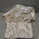 CozyLux Satin Sheets Queen Size Bed Set - 4 Piece Silky Queen Sheet Set, Luxury Beige Queen Sheets with Smooth and Soft Microfiber, Includes 1 Fitted Sheet, 1 Flat Sheet and 2 Pillowcases