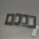 Single Decorator Light Switch Cover Adler Metal Wall Plate, 4-Pack Black 1 Gang Single Rocker, for Receptacle Dimmer Switch GFCI Outlet, Switch Cover Decorative Wallplate, Durable