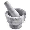 IMUSA USA Small 3.8" Marble Mortar and Pestle for Grinding and Crushing