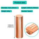 1pcs Pure Copper Round Rod 1inch Dia 3.94inch Length Bare Copper Metal Rod Solid Copper Rod Lathe Bar Stock for DIY Metal Crafts Metal Working Hobbies(100x25mm)
