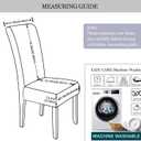 Waterproof Dining Chair Cover,Spandex Fabric Fit Stretch Chair Slipcover,Removable Washable Jacquard Parsons Chair Covers (Light Grey,Set of 2)
