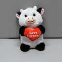 White Cow Plush Stuffed Animal Toy Love Forever Heart gift, Pack of 3