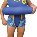 Poolmaster Learn-to-Swim Vest, Adjustable Tube Floatation Swim Trainer and Swim Aid for Kids Ages 3 to 6 Years, Blue