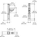 Mayne Dover Single Arm Mail Post - White - 25.5in x 8in x 56.5in - Standard Post, Arm & Hardware Kit Included (5810-W)