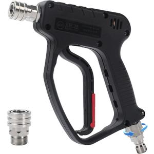 Pressure Washer Short Gun, 5000 PSI/10.5 GPM High Power Washer Spray Gun with 3/8'' Swivel Quick and M22-14mm Connect for Foam Cannon Car Wash