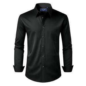 Shield-X Men's Dress Shirt Regular Fit Stretch Stain Shield Long Sleeve Solid Business Wedding Button Down Shirts, Size XL