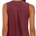 WIHOLL Workout Tops for Women Summer Athletic Tank Tops Sleeveless Shirts Beach Lightweight Gym Clothes (Brown, XL)