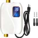 Tankless Water Heater Electric 110V, 3000W Instant Water Heater Under Sink, On Demand Hot Water Heater Electric with Digital Display, Electric Mini Water Heater for Kitchen Bathroom Washin