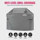 Grill Cover by Grillman, Gray, 60 Inch, BBQ Outdoor Grill Covers, Charcoal & Gas Grills, Waterproof, Rip-Proof, Weather-Resistant, Anti-UV, Barbecue Cover for Weber, Genesis, Charbroil, Nexgrill, etc
