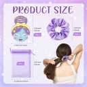 24 Set Purple Spa Party Hair Scrunchies Gift Bulk For Guest With Greeting Cards And Organza Bags Girls Sleepover Party Favors Elastic Hairband Bachelor Sleeping Slumber Party Supplies