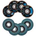 CRALY 4-1/2 Inch Flap Disc, 7/8 in Arbor, 40/60/80/120 Grit, T27 Premium Zirconia Sanding Disc for Angle Grinder, Quality Abrasive Grinding Wheel for Stainless Steel, Metal Sanding & Finishing, 20PC