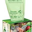 UNNI Compostable Trash Bags, 13 Gallon / 49.2 Liter, 50 Count, Extra Thick 0.9 Mil Tall Kitchen Food Scrap Bin Liners, Certified by BPI, CMA & OK compost HOME, Meets the ASTM D6400 Standard