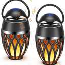 MOFOKEAY 2 Pack Outdoor Bluetooth Speakers,Wireless Speaker with LED Flame Speaker BT 5.0,Waterproof Torch Lantern for Patio Pool Party,Gifts for Women Men