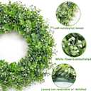 Betylifoy Boxwood Wreath for Front Door 20" Artificial Eucalyptus Leaves Wreaths Fake Greenery Outdoor Wreath Summer Door Wreaths for Porch Window Wall Farmhouse Hanging Decor
