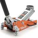 TONDA Low Profile Floor Jack, 2 Ton Aluminum and Steel Hydraulic Car Jack with Dual Pump System, Rapid Lift, Orange