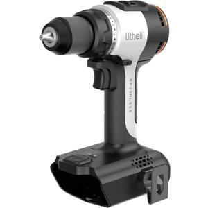 Litheli Cordless Drill Driver, Brushless Electric Power Drill with 2 Variable Speed, 1/2 Inch Keyless Chuck, 17+1 Clutch Settings with Maximum Torque of 530 In-lbs (Battery and Charger not Included)
