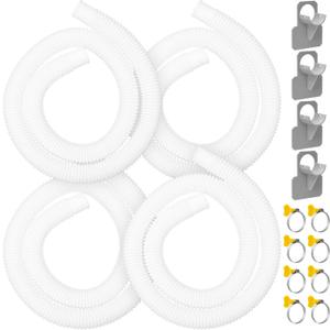 Replacement Hose for Pool Pump 1.25" Diameter Swimming Pool Hose for Above Ground Pools, 59" Long 4 Pack Filter Pump Hose for Pump Models(330 GPH, 530 GPH, 1,000 GPH)