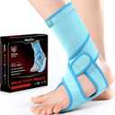 Welnove 2 Pack Drop Foot Brace with Arch SupportAFO Brace for Walking Relieve the Instability of Lower Limbs by Foot Drop, MS, TBI, Spinal Cord Injury, Cerebral Palsy(Blue, Include Left and Right)