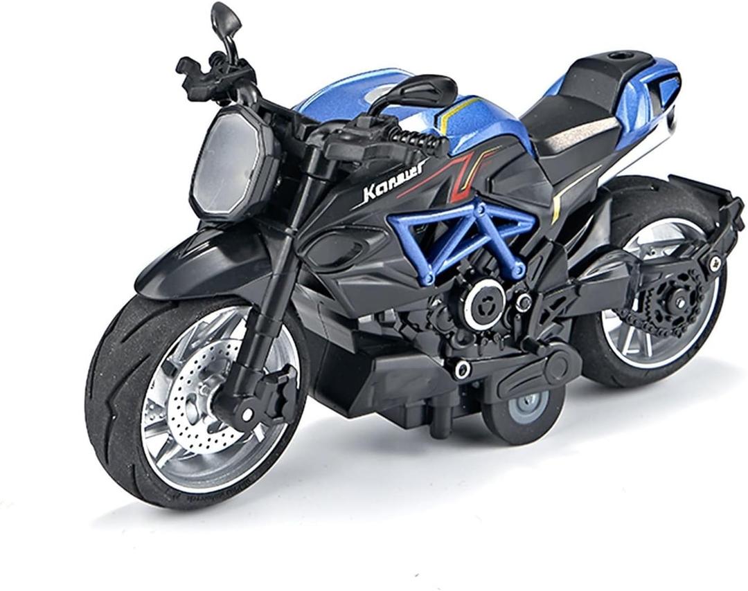 For Agusta 1:12 Scale Alloy Simulation Car Die-Casting Motorcycle Model Street Car Motorcycle Sports Bike Replica Collection Souvenir Gift Home Furnishings Motorcycle Model(Blue)