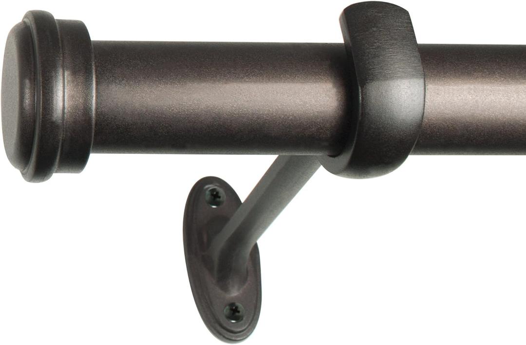 Decopolitan 27941-36CO End Cap Single Rod, 36 to 72-Inch, Toasted Copper