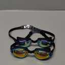 Aegend Kids Swim Goggles, Pack of 2 Swimming Goggles for Children Boys & Girls Age 3-14 (Aqua & Black Orange)