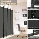 MAYOLIAH 6 Panel Folding Privacy Screen 9ft Wide, 6ft Tall Partition Room Divider Portable Office Walls Dividers Room Separator, Grey