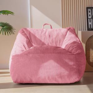 MAXYOYO Bean Bag Chair, Floor Sofa with Handle, Bean Bag Chairs for Adults and Kids, Teens Living Room Bean Bag, Accent Sofa Chair with Pocket for Gaming Reading Relaxing, Standard 35.43 x 33.46 x 31.5 inches