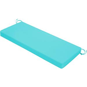 Mrsenloi Outdoor Bench Cushion 48x18x3 Inch with Ties, Thick Waterproof Porch Swing Cushions for Patio Furniture Chair Pad, Seat Sofa Garden Replacement Cushion Sponge Filling (Teal)