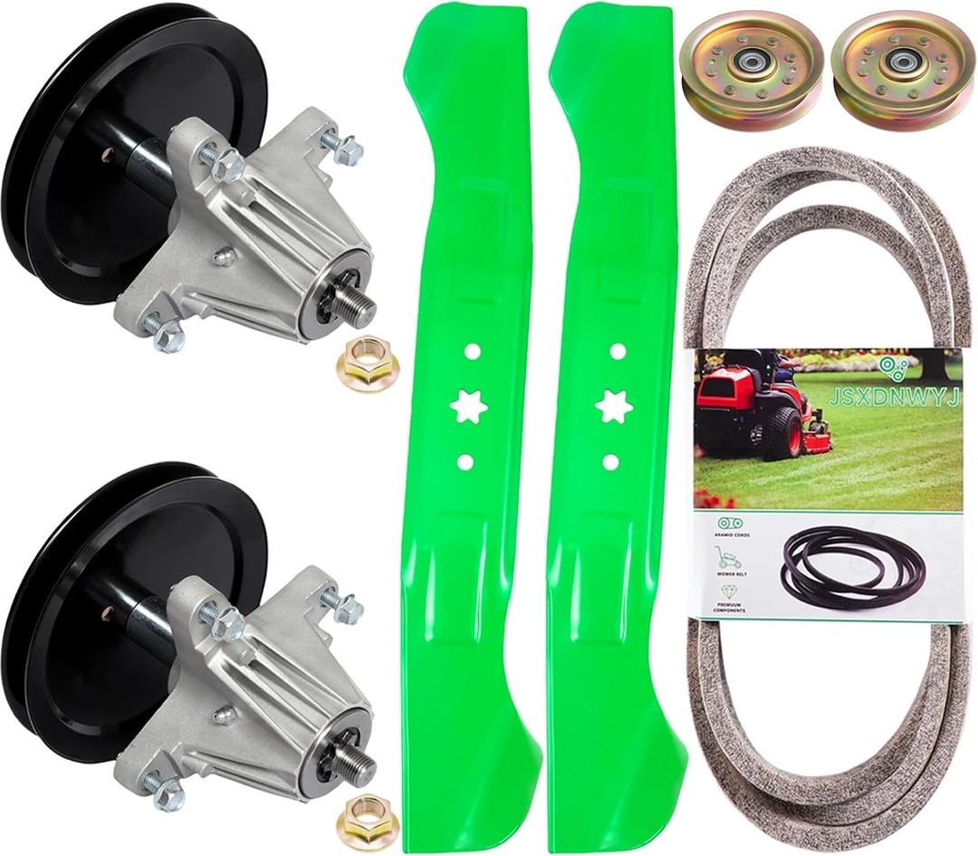 Deck Rebuild Kit for Cub Ca det 46 inch LTX1046VT LTX1046 LTX1045 618-04865A 918-04865A Spindle (2pack)/ 742-04244 Blade (2pack)/754-04219 Be lt (1pack)/956-04129 Idler (2pack)