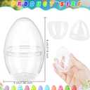 50 Pcs 3 Inches Clear Easter Eggs Fillable Plastic Easter Eggs Empty Transparent Eggs for Easter Hunt Easter Basket Stuffers