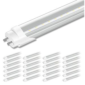 24 Pack T8 LED Bulbs 4 Foot, Daylight 6000K, 40 watt Equivalent, Ballast Bypass, Dual Ended Type B Light Tube, LED Fluorescent Tube Replacement T8 T12, Not-dimmable